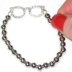 Crystal Eyeglasses Beaded Bracelet